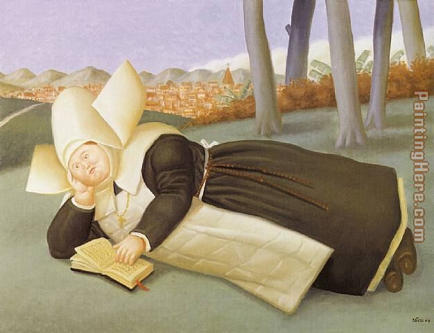 Fernando Botero Reclined Nun